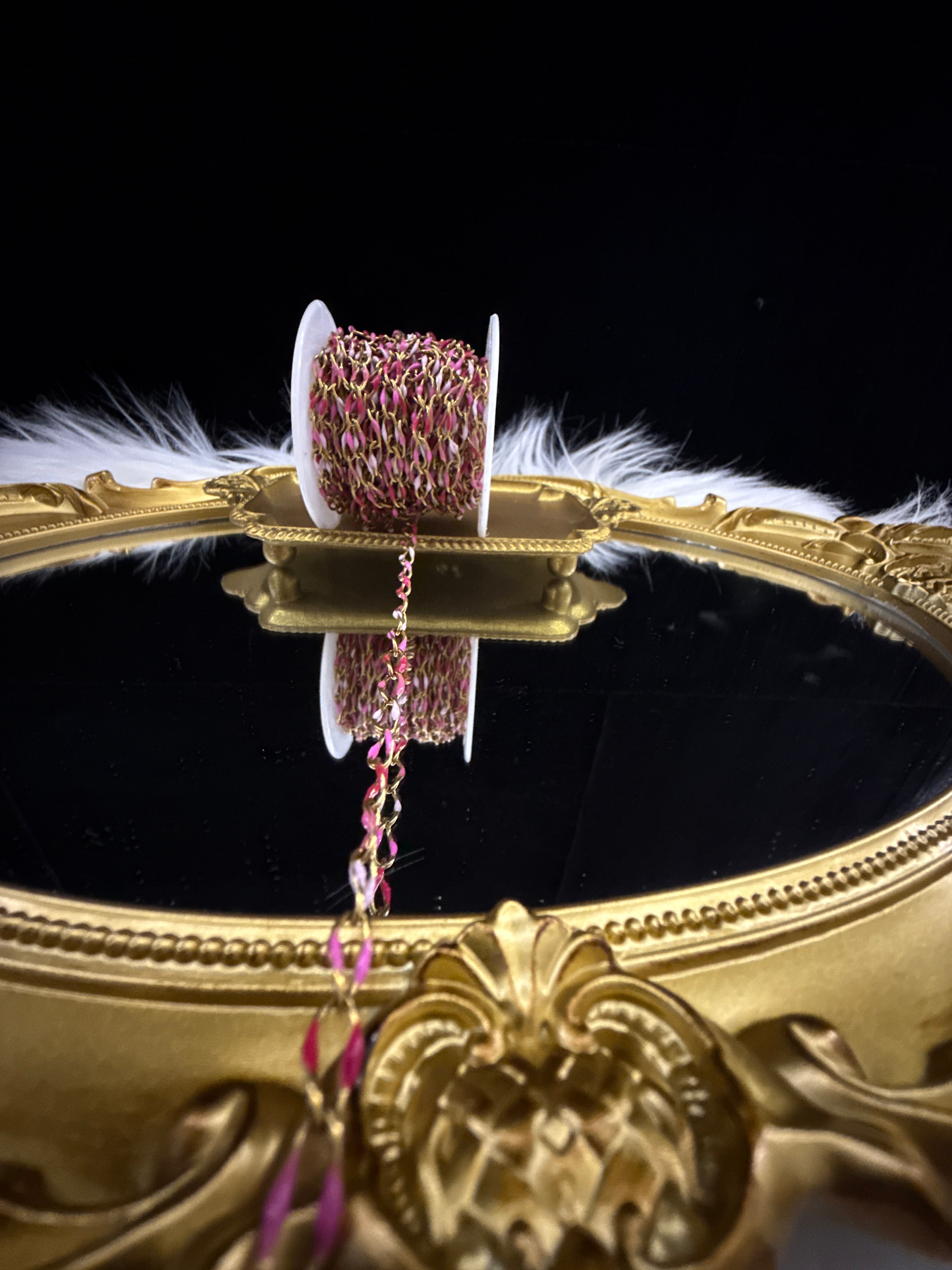 Cupid – 304 Grade Ion Plated Shades of Pink Chain sold by the foot