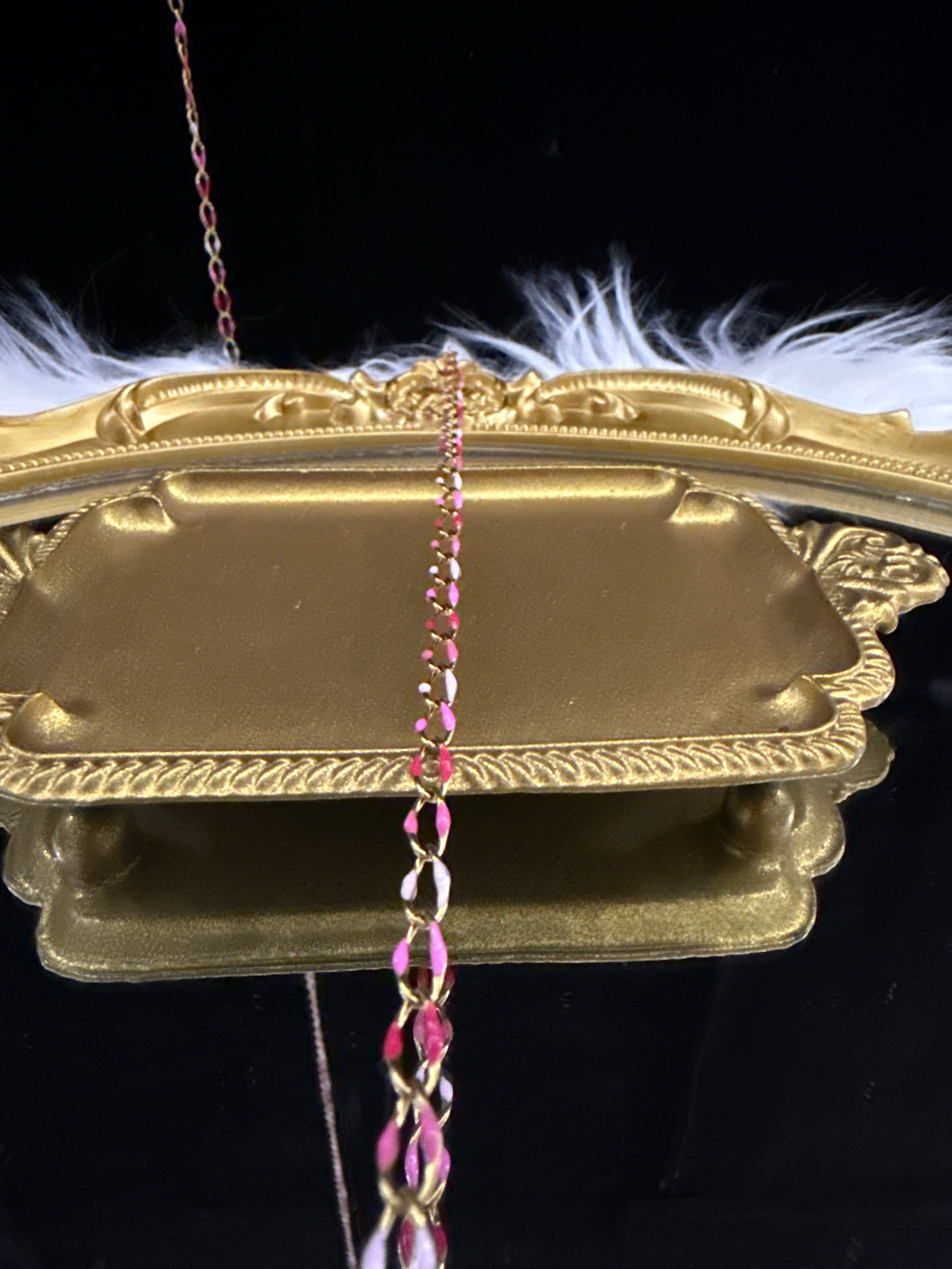 Cupid – 304 Grade Ion Plated Shades of Pink Chain sold by the foot