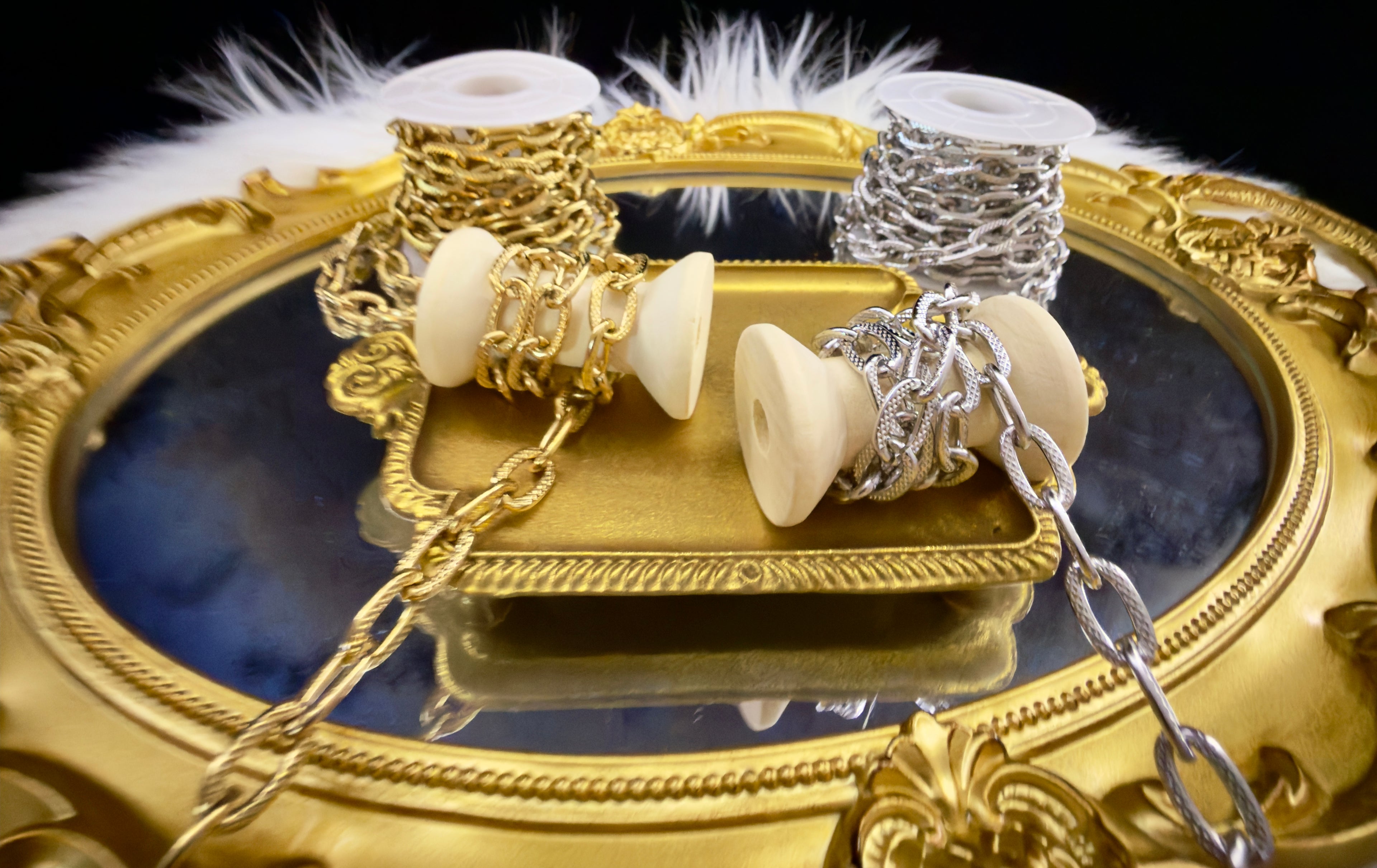 304 Grade PVD Plated Chunky Stainless Steel Chain – Gold & Silver (Sold by the Foot)
